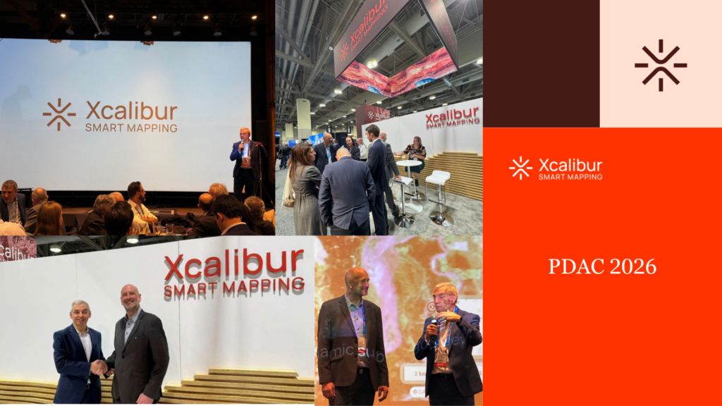 Collage de la participación de Xcalibur Smart Mapping en PDAC 2026